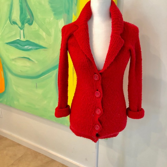 Moda International red cardigan sweater - Picture 1 of 2